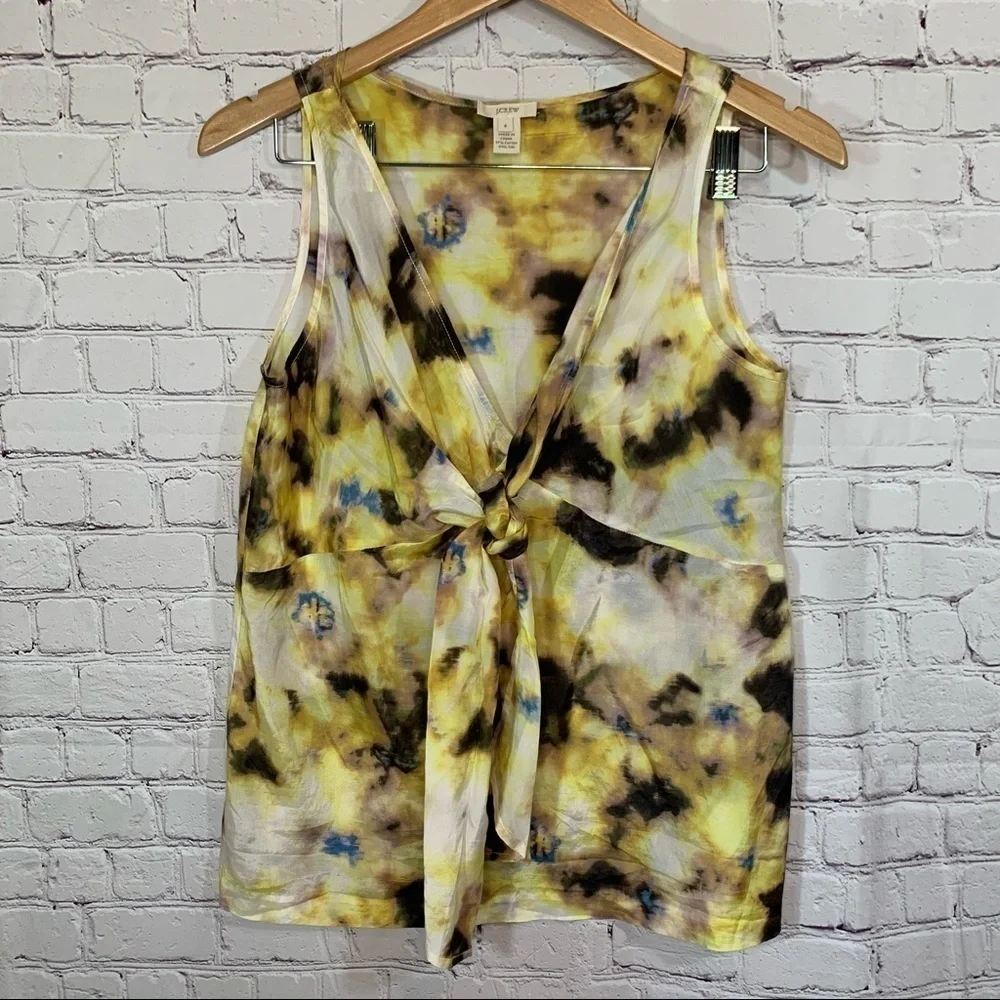 J Crew Silk Blend Tank Top Size 4